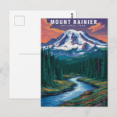 Mount Rainier National Park Waterverf Briefkaart (Voorkant / Achterkant)