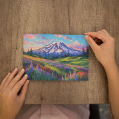 Mount Rainier National Park Waterverf Kaart