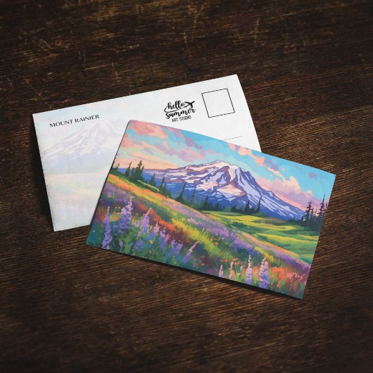 Mount Rainier National Park Waterverf Kaart