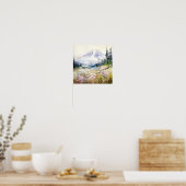 Mount Rainier National Park Waterverf Poster (Keuken)