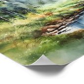 Mount Rainier National Park Waterverf Poster (Hoek)