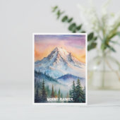 Mount Rainier National Park Waterverf schilderij Briefkaart (Staand voorkant)