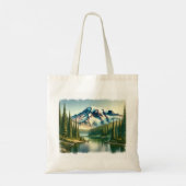 Mount Rainier National Park waterverf Tote Bag (Achterkant)