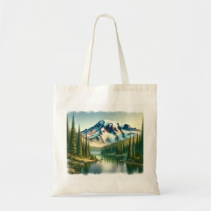 Mount Rainier National Park waterverf Tote Bag