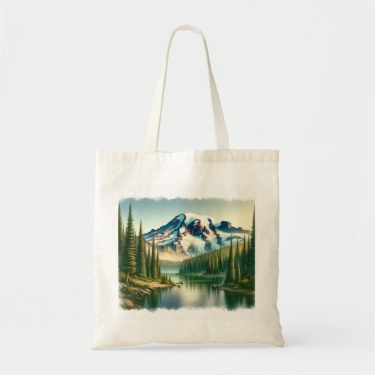 Mount Rainier National Park waterverf Tote Bag (Voorkant)