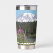 Mount Rainier National Park Wilde Bloemen Geïsoleerde Drinkbeker (Links)