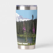 Mount Rainier National Park Wilde Bloemen Geïsoleerde Drinkbeker (Achterkant)