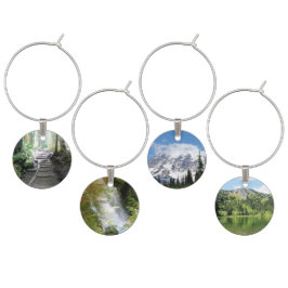 Mount Rainier National Park Wine Charms Wijnglashanger