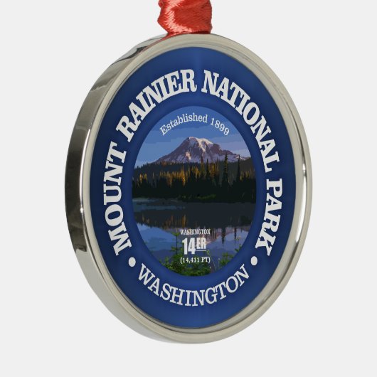 Mount Rainier NP2 Metalen Ornament (Rechts)