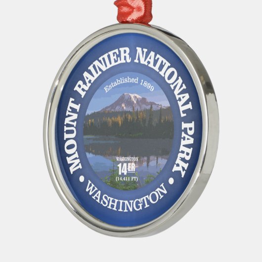 Mount Rainier NP2 Metalen Ornament (Links)