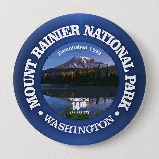 Mount Rainier NP2 Ronde Button 4,0 Cm (Voorkant)