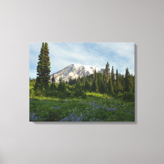 Mount Rainier Ochtendlicht Canvas Afdruk (Voorkant)