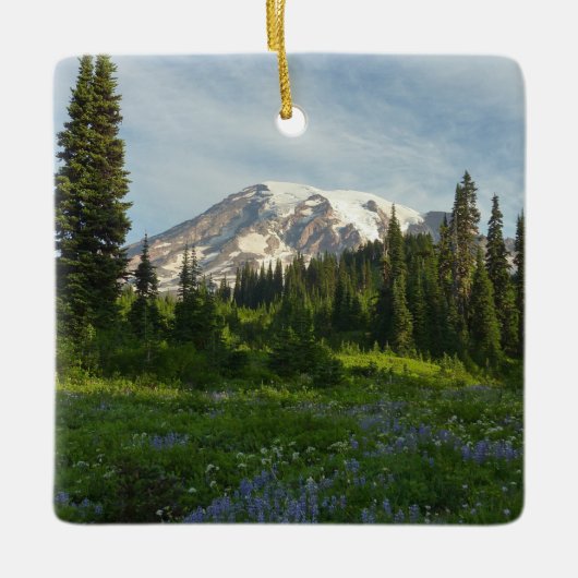 Mount Rainier Ochtendlicht Keramisch Ornament (Voorkant)