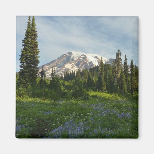 Mount Rainier Ochtendlicht Magneet (Voorkant)