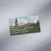 Mount Rainier Ochtendlicht Magnetisch Visitekaartje (Voorbeeld)
