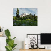 Mount Rainier Ochtendlicht Poster (Thuiskantoor)