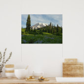 Mount Rainier Ochtendlicht Poster (Keuken)