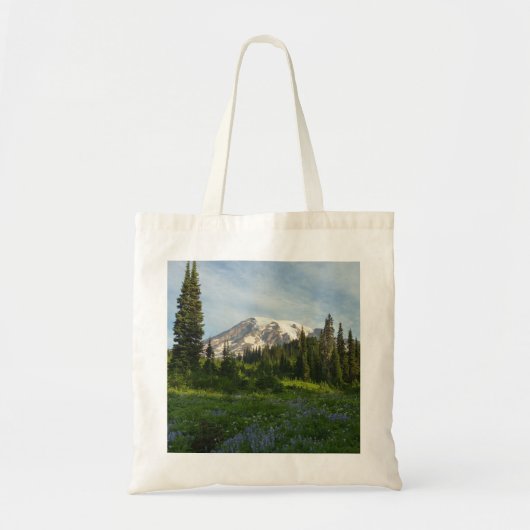 Mount Rainier Ochtendlicht Tote Bag (Voorkant)