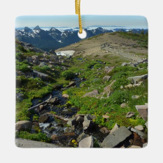 Mount Rainier Panorama Point Keramisch Ornament (Voorkant)