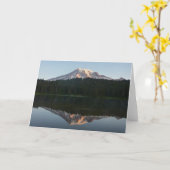Mount Rainier Reflecteerde Sunrise I Kaart (Gele Bloem)