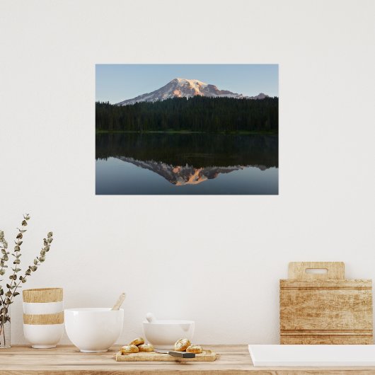 Mount Rainier Reflecteerde Sunrise I Poster (Keuken)