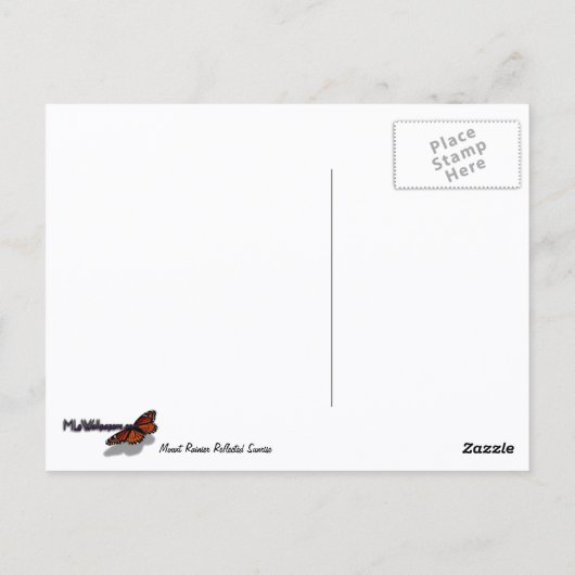 Mount Rainier Reflecteerde Sunrise II Briefkaart (Achterkant)