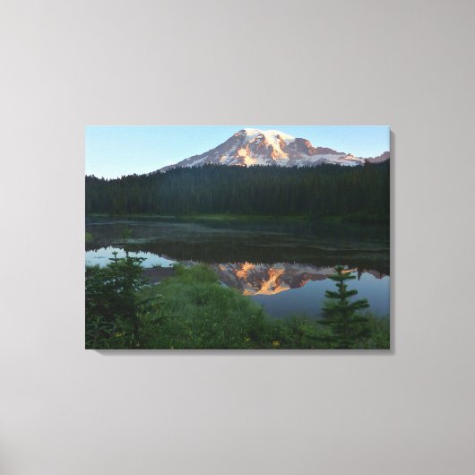 Mount Rainier Reflecteerde Sunrise II Canvas Afdruk (Voorkant)