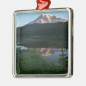 Mount Rainier Reflecteerde Sunrise II Metalen Ornament (Links)