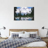 Mount Rainier | Reflectie in een bergvijver Canvas Afdruk (Insitu (Slaapkamer))