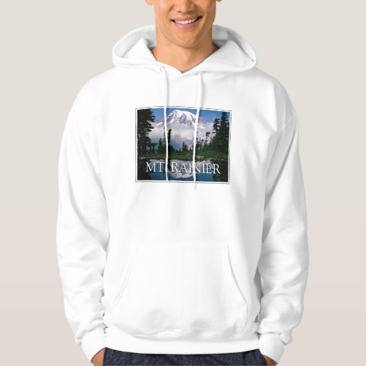 Mount Rainier | Reflectie in een bergvijver Hoodie (Voorkant)