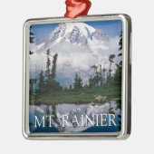 Mount Rainier | Reflectie in een bergvijver Metalen Ornament (Links)