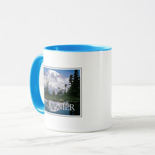 Mount Rainier | Reflectie in een bergvijver Mok (Voorkant links)