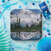 Mount Rainier | Reflectie in een bergvijver Papieren Bordje (Feest)