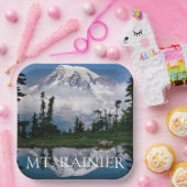 Mount Rainier | Reflectie in een bergvijver Papieren Bordje (Feest)