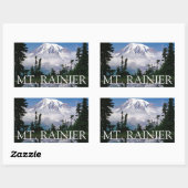 Mount Rainier | Reflectie in een bergvijver Rechthoekige Sticker (Vel)