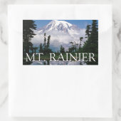 Mount Rainier | Reflectie in een bergvijver Rechthoekige Sticker (Tas)