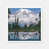 Mount Rainier | Reflectie in een bergvijver Servet (Voorkant)