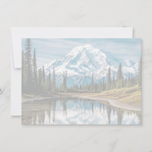 Mount Rainier Scene Flat Note Card Notitiekaartje (Voorkant)