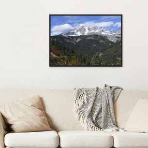 Mount Rainier Schitterend Valleilandschap Foto Afdruk