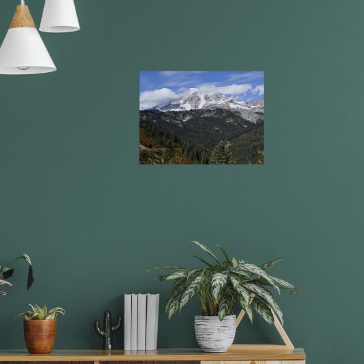 Mount Rainier Schitterend Valleilandschap Poster (Woonkamer 1)