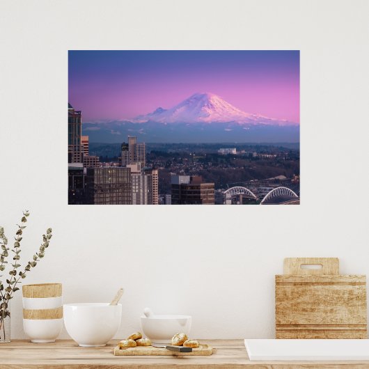 Mount Rainier Seattle Poster (Keuken)