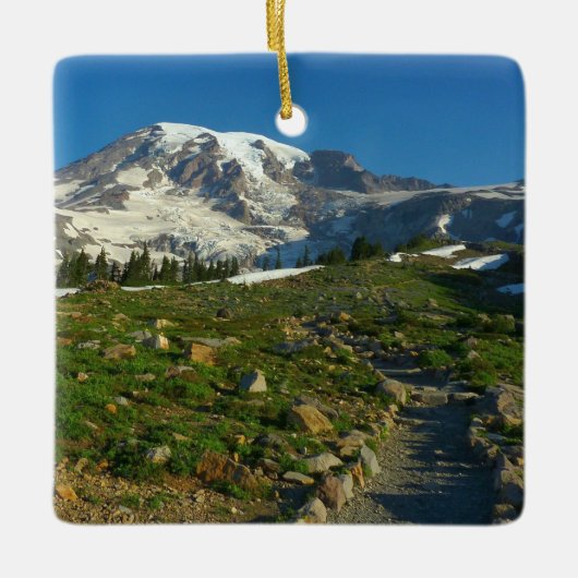 Mount Rainier Skyline Trail Uitzicht Keramisch Ornament (Voorkant)