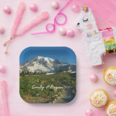 Mount Rainier Skyline Trail Uitzicht Papieren Bordje (Feest)
