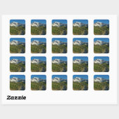 Mount Rainier Skyline Trail Uitzicht Vierkante Sticker (Vel)