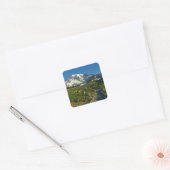 Mount Rainier Skyline Trail Uitzicht Vierkante Sticker (Envelop)