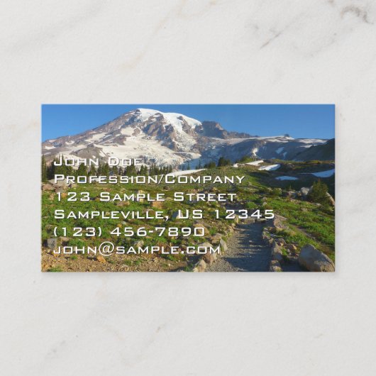 Mount Rainier Skyline Trail Uitzicht Visitekaartje (Voorkant)