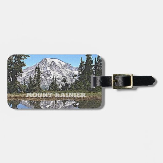 Mount Rainier - staat Washington Bagagelabel (Voorkant horizontaal)