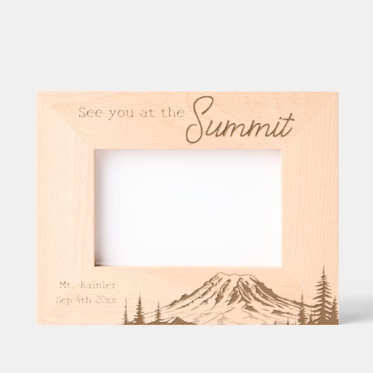 Mount Rainier Summit Adventure beklimming datum Gegraveerde Lijstjes (Voorkant)