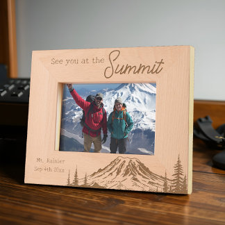 Mount Rainier Summit Adventure beklimming datum Gegraveerde Lijstjes