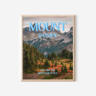 Mount Rainier Trendy Wall Art Print